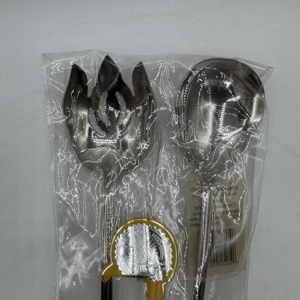 Heritage Mint Safrano GLOSSY 18/0 Stainless Serving Flatware Sets 11 Pieces